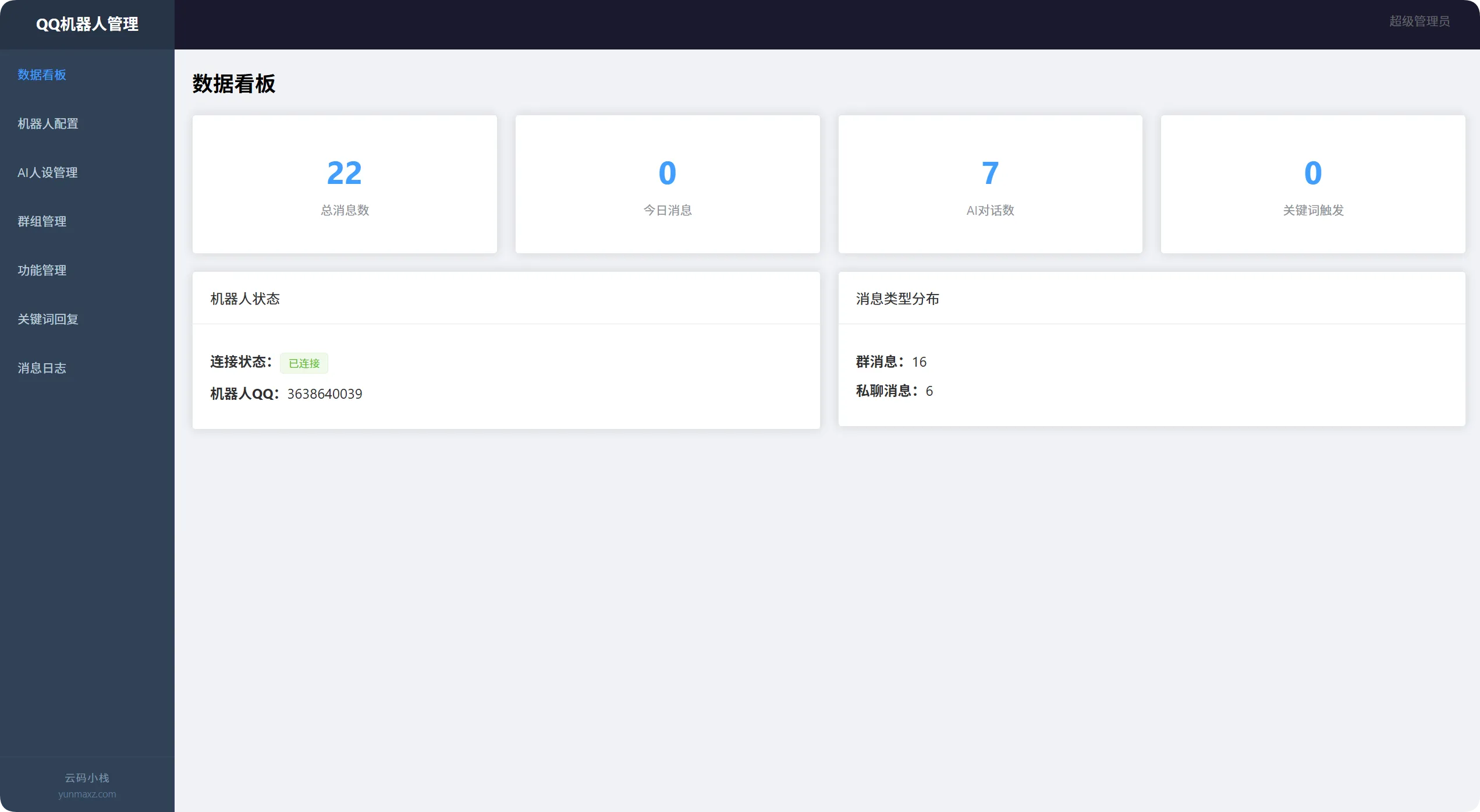 GitHub测评：qqbot开源QQ机器人，Vue3后台+AI对话+群管一体化自托管方案